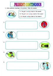 English Worksheet: Present Continuous