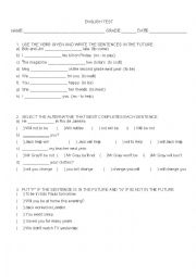 English Worksheet: Exercise about future tense