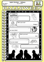 Halloween worksheet