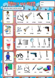 English Worksheet: Tools We Need