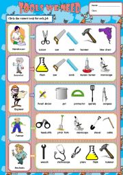 English Worksheet: Tools We Need