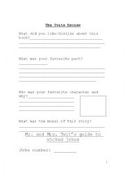 English Worksheet: Twits exercise sheets