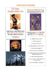 English Worksheet: mini book halloween about prepositions of place - part 4 (last one)