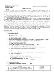 English Worksheet: TEST FOR SECOND YEAR