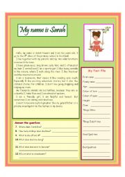 My name is Sarah