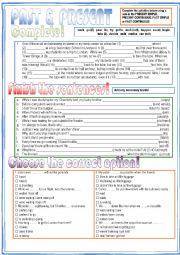 English Worksheet: Past & Present