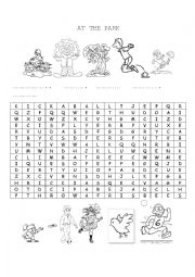 English Worksheet: at the park