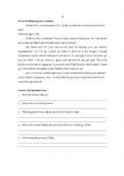 English Worksheet: Adrian Mole (reading comprehension)