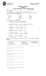 English Worksheet: test present perfect and continuous 