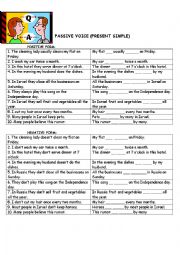 English Worksheet: Turn into a passive voice 