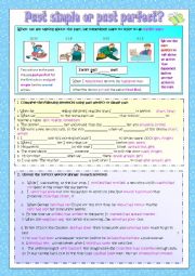 English Worksheet: Past perfect or simple past