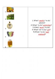 English Worksheet: Autumn role play
