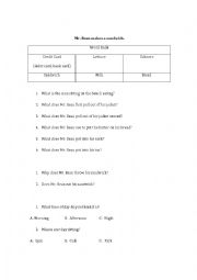 English Worksheet: Mr. Bean makes a sandwich