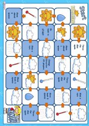 English Worksheet: Weather boardgame