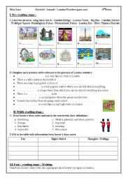 English Worksheet: Lesson 5: London Wonder (part two)