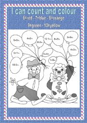 English Worksheet: Colour the balloons 