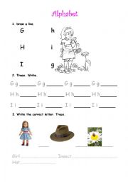 English Worksheet: alphabet