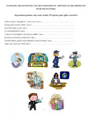 English Worksheet: Jobs - who am I?