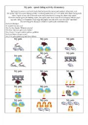 My pets (speed dating activity)