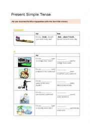 English Worksheet: Present Simple - Oral Controlled Practice