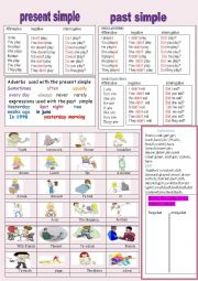 English Worksheet: present simple and past simple 