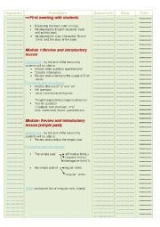 English Worksheet: cahier de text