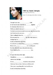 English Worksheet: torn by Natalie Imbruglia