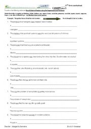 English Worksheet: impersonal passive voice