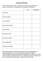 Comparing People (similarities and differences)