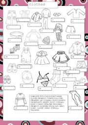 English Worksheet: CLOTHES