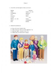 English Worksheet: Family Menbers / how old / who