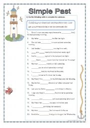 Simple Past  practice for regular and irregular verbs