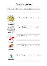 English Worksheet: the weather