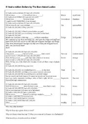 English Worksheet: 2nd conditional song practice