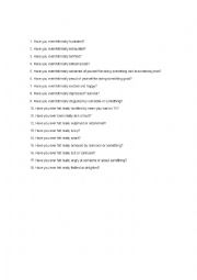 English Worksheet: Emotion