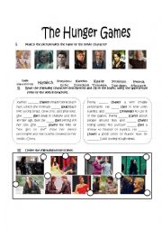 English Worksheet: The Hunger Games, Movie activity