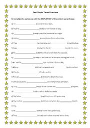 Past Simple Tense Exercises