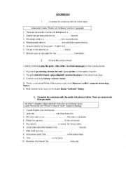 English Worksheet: Basic vocabulary activities 