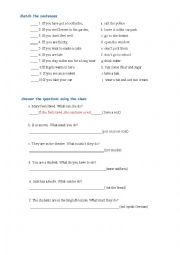 English Worksheet: Conditionals (type 0 / type 1) + KEY