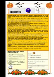 English Worksheet: Halloween