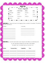 English Worksheet: PLURAL AND SINGULAR NOUNS