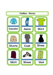 Describing Clothes - Nouns (Part 2)