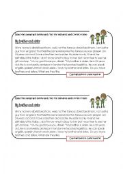 English Worksheet: Finding errors_Capitalization & Punctuation