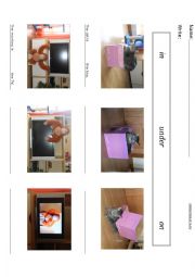 English Worksheet: Prepositions of Place