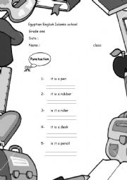 English Worksheet: punctuation