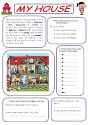 English Worksheet: MY HOUSE