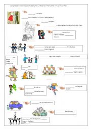 English Worksheet: Our, Their, His, Her X Were, Theyre, Hes, Shes - Connect 1 - Cambridge