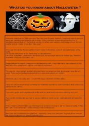 English Worksheet: Halloween Information Exchange 