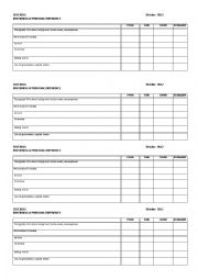 English Worksheet: A Personal experience-composition and checking
