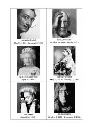 English Worksheet: Famous People Speaking Cards